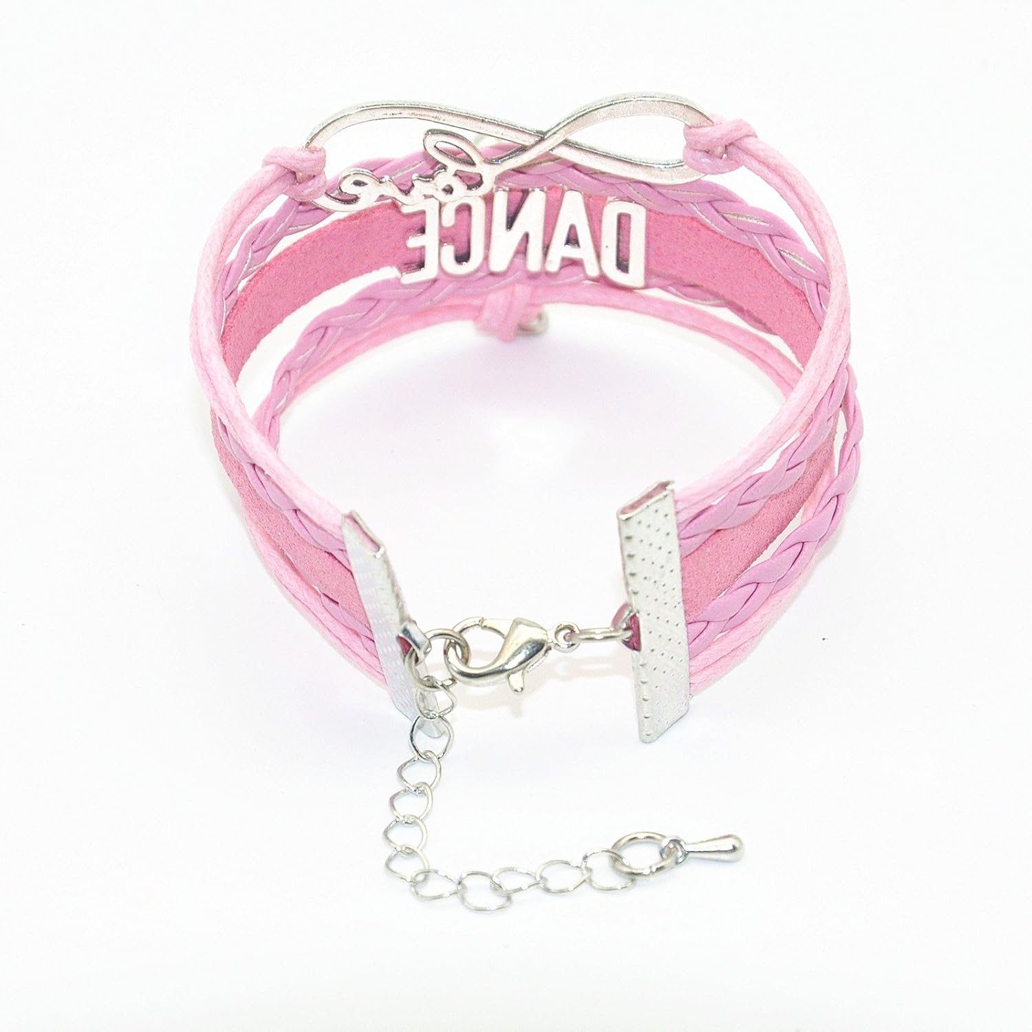 Vikitoriously Dance Bracelet Dancing Infinity love Belly Ballroom Just Dance Charm Bracelet For Women, Adult Dancer, Dance Mom, Dance Teacher, Dance Lovers (Pink) - Image 4