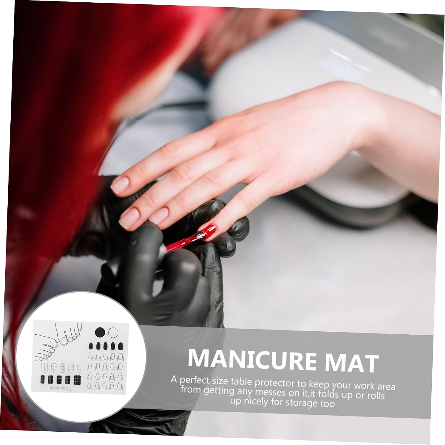 Ipetboom Nail Art Stamping Mat Super Flexible Easy Cleanup Nail Polish Coloring Pad Tools