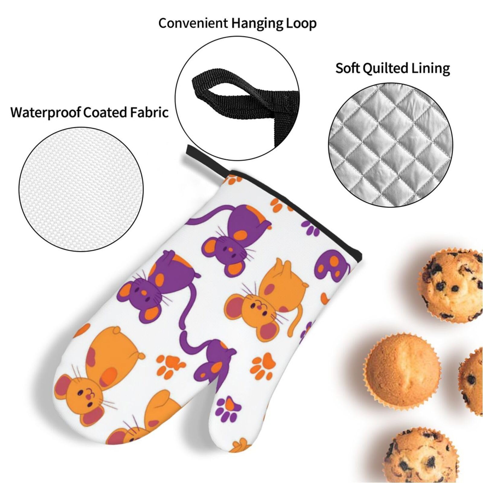 Maniques de Cuisine Gants de Cuisson Lavable en Machine Facile a Nettoyer