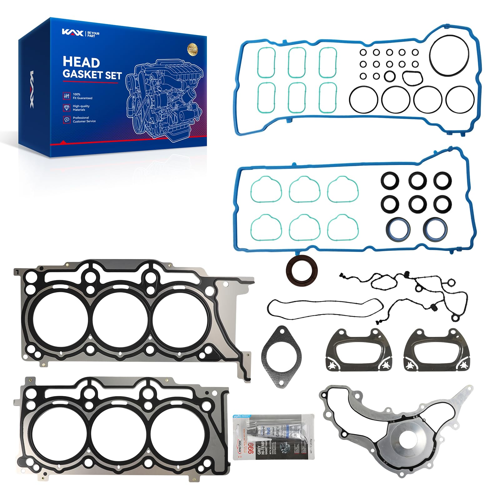 KAX Head Gasket Set for Wrangler 2012-2017, Grand Cherokee 2011-2015 3.6L