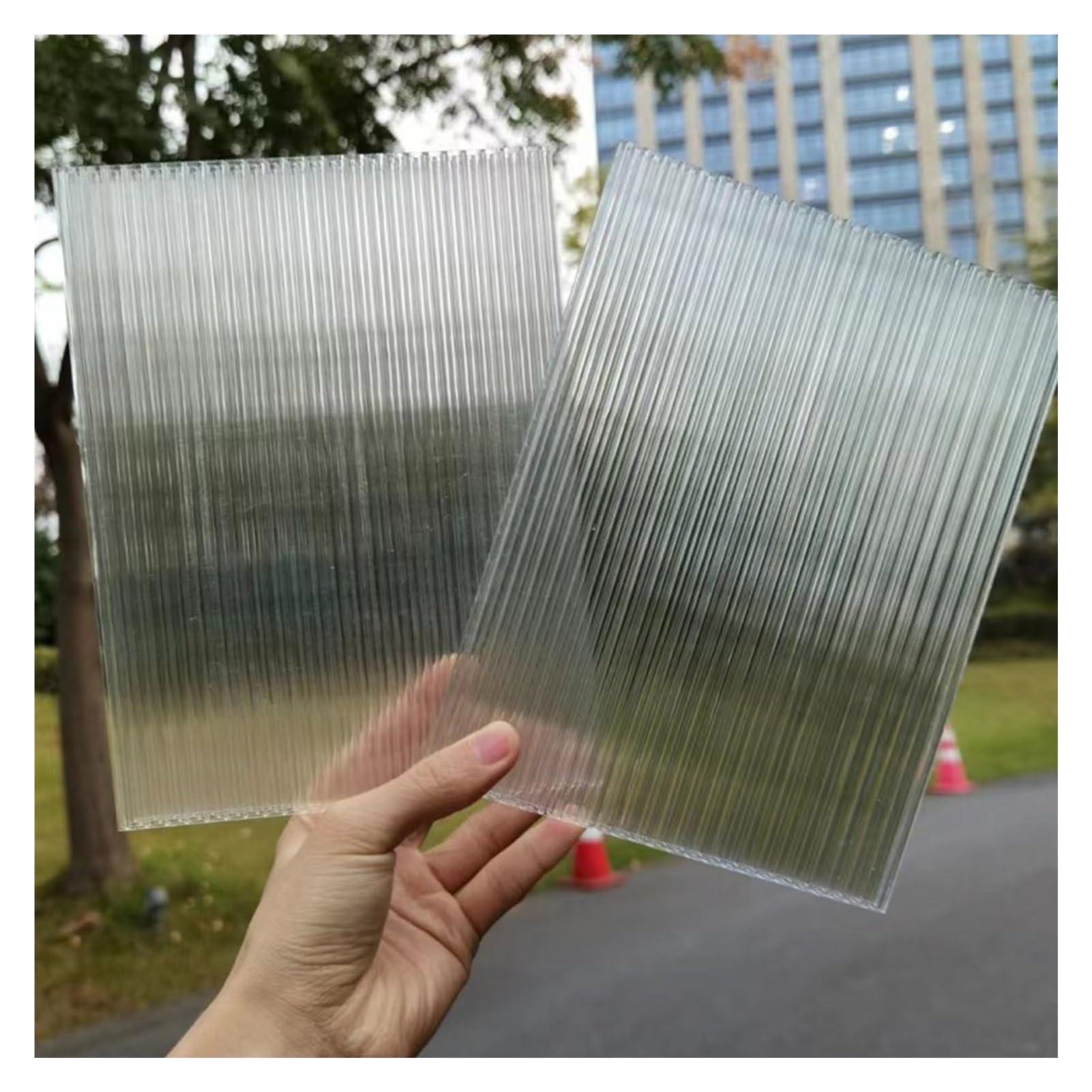 Policarbonato Celular Panel Doble Pared Placa para Invernadero, Transparente, Resistente A UV Panel Doble Pared, Placa Alveolar Policarbonato,(4' x 2' x 0.16" 6Pack)