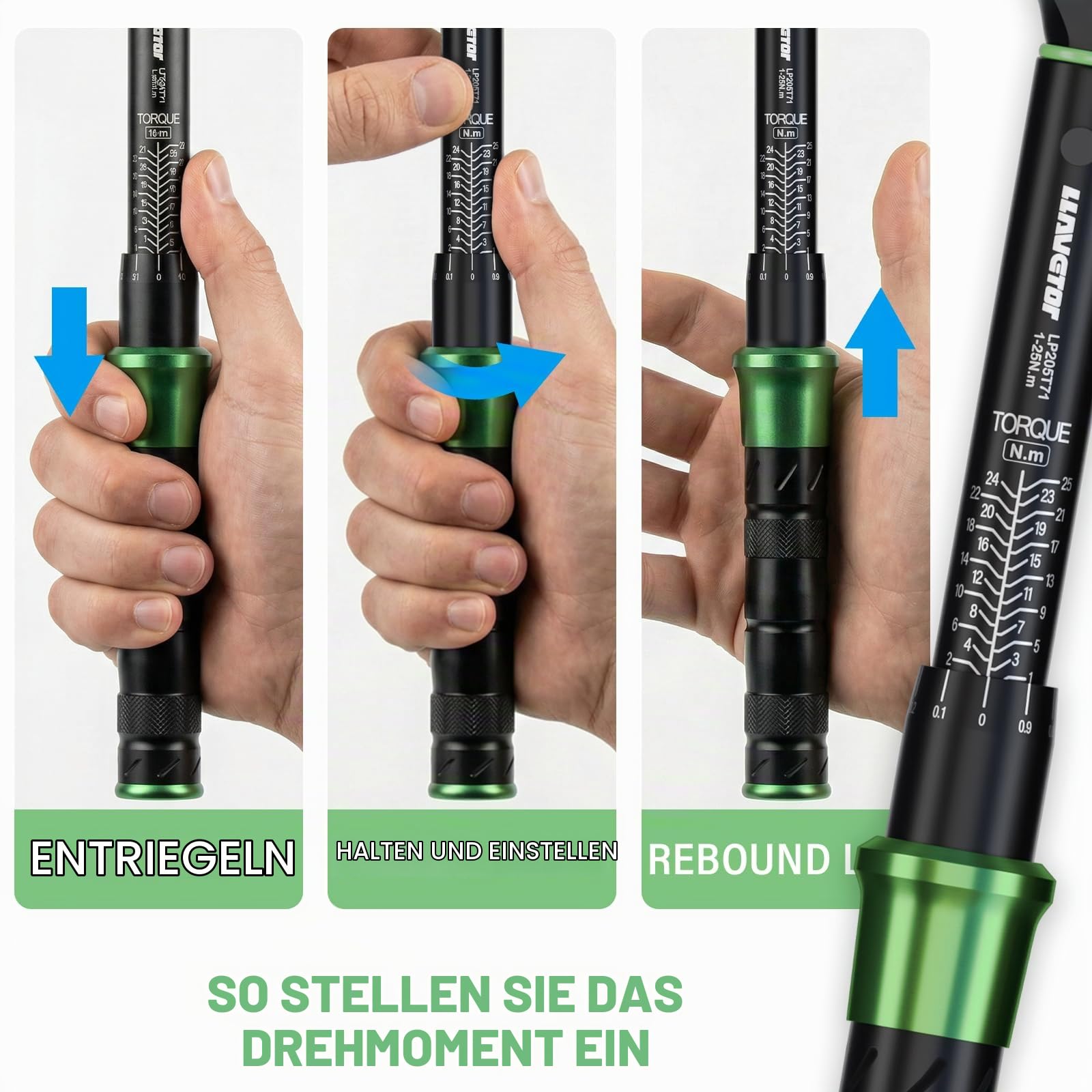 1/2" Drehmomentschlüssel Auto, 20-220Nm Drehmomentschlüssel 1/2 Zoll, ±3% Fehlergenauigkeit, 72 Zähne Umschaltknarre