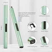 Vista 2 de MEIRUBY Encendedor Eléctrico de Velas, Regalos para Rellenos de Medias de Navidad para Mujeres Mamá Hombres Esposa Hermana, Encendedor USB de Arco