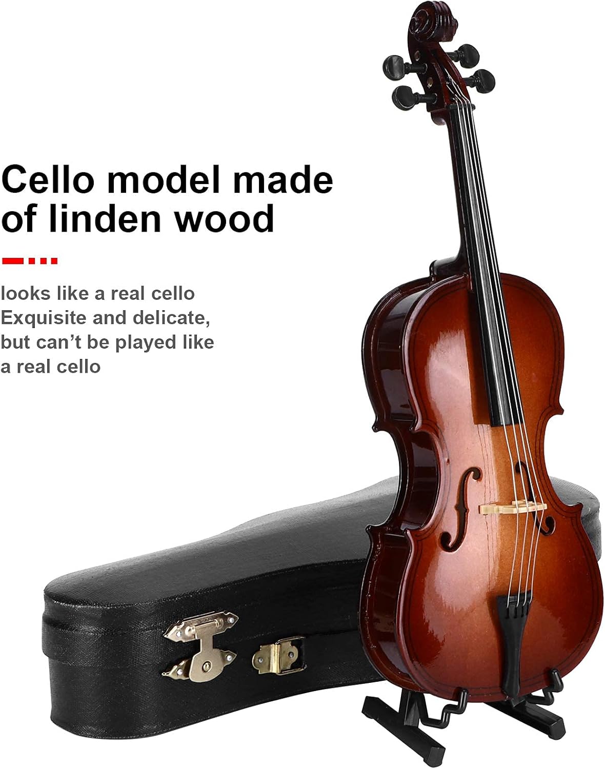 Cello, Miniature Wooden Cello Model Tiny Violin Mini Violin Clear And Distinct Exquisite for Your Children, Friends, Parents And Lover