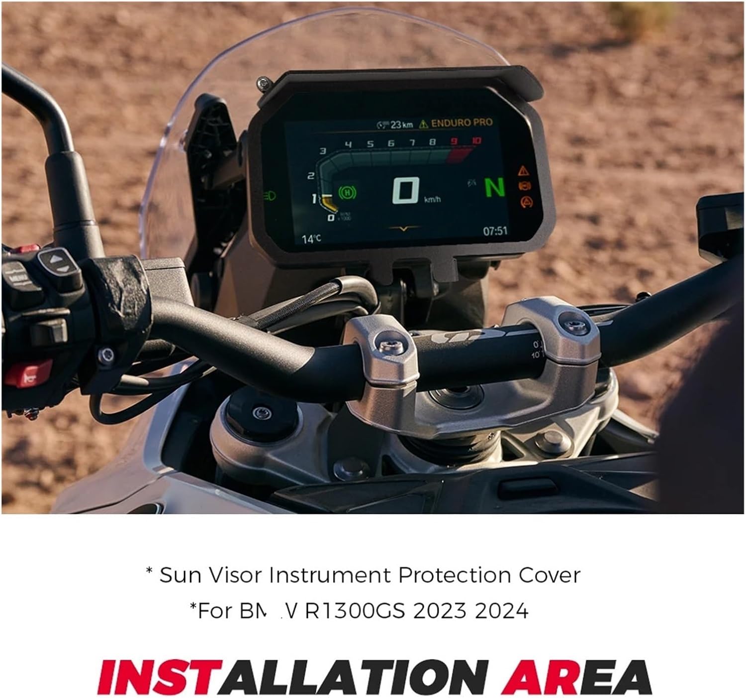 Motorcycle Screen Protector for BM&W R1300GS Accessories Dashboard Screen Protector TFT Display Anti Theft Bracket Sun Visor R 1300 GS Instrument Cover