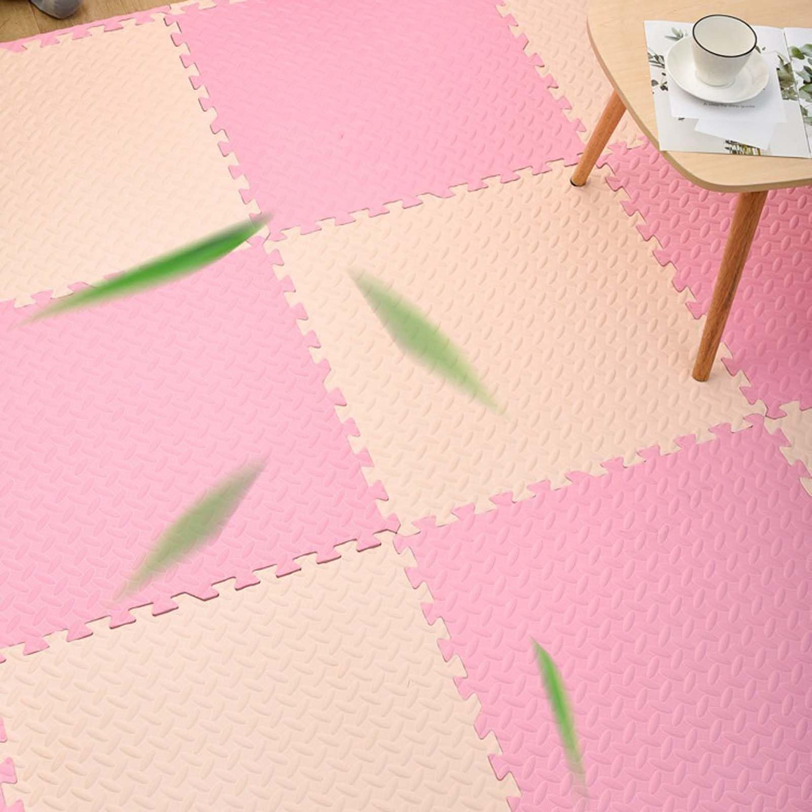 Tappetino Puzzle Eva 4 Pezzi, Tappeto in Schiuma Ad Incastro per Fitness Sport Palestra Yoga Pilates Ginnastica, Materassino Allenamento Tatami, Superficie Confortevole