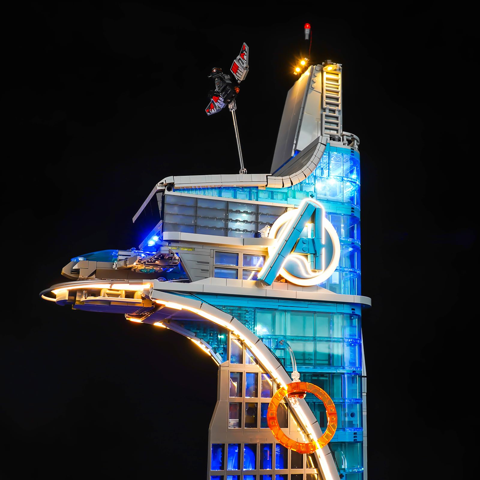 BrickBling Zestaw świateł LED do Lego Avengers Tower (nie Lego), zestaw oświetlenia dekoracyjnego do Lego 76269 Marvel Avengers Tower kreatywne zabawki - wersja standardowa, DE-76269-P57801