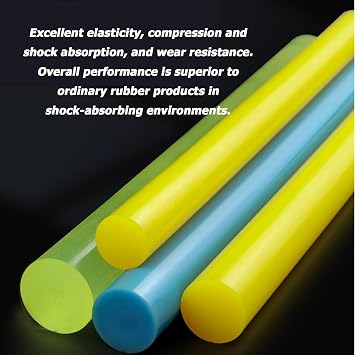 Versatile Solid Polyurethane Rod for Crafting, Milling and Engineering Tasks Black,40mm*50cm