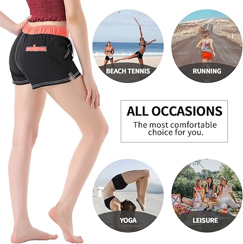 Miniatura 5 de Bañadores Trunks de Secado Rápido para Mujer Shorts Deportivos de Tabla con Forro Interior de Calzoncillos Suaves