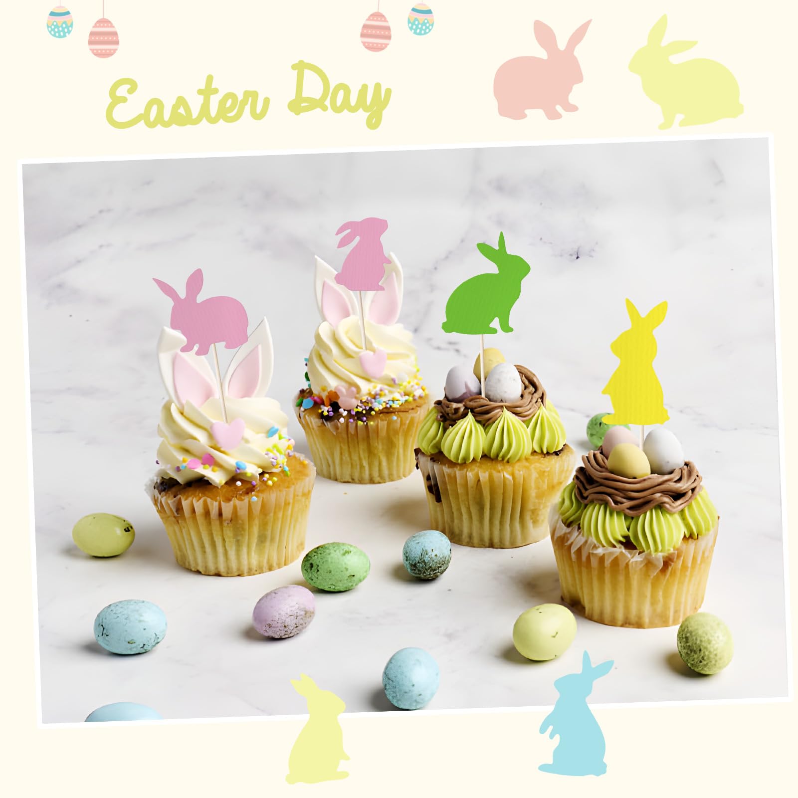 12 Fustelle Coniglietti Pasqua - Per Decorazioni Fai Da Te, Biglietti, Bomboniere, Stencil Crafting