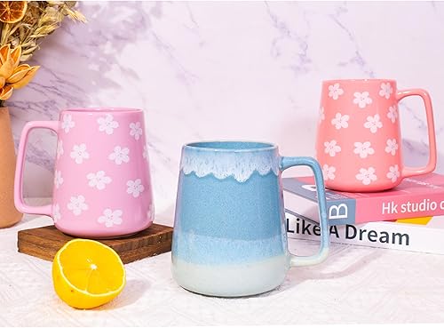 Vista 72 de Taza de café de cerámica de 24 onzas, taza de café con leche, taza de té para cacao, capuchino, latte, cereales, apta para lavavajillas, microondas