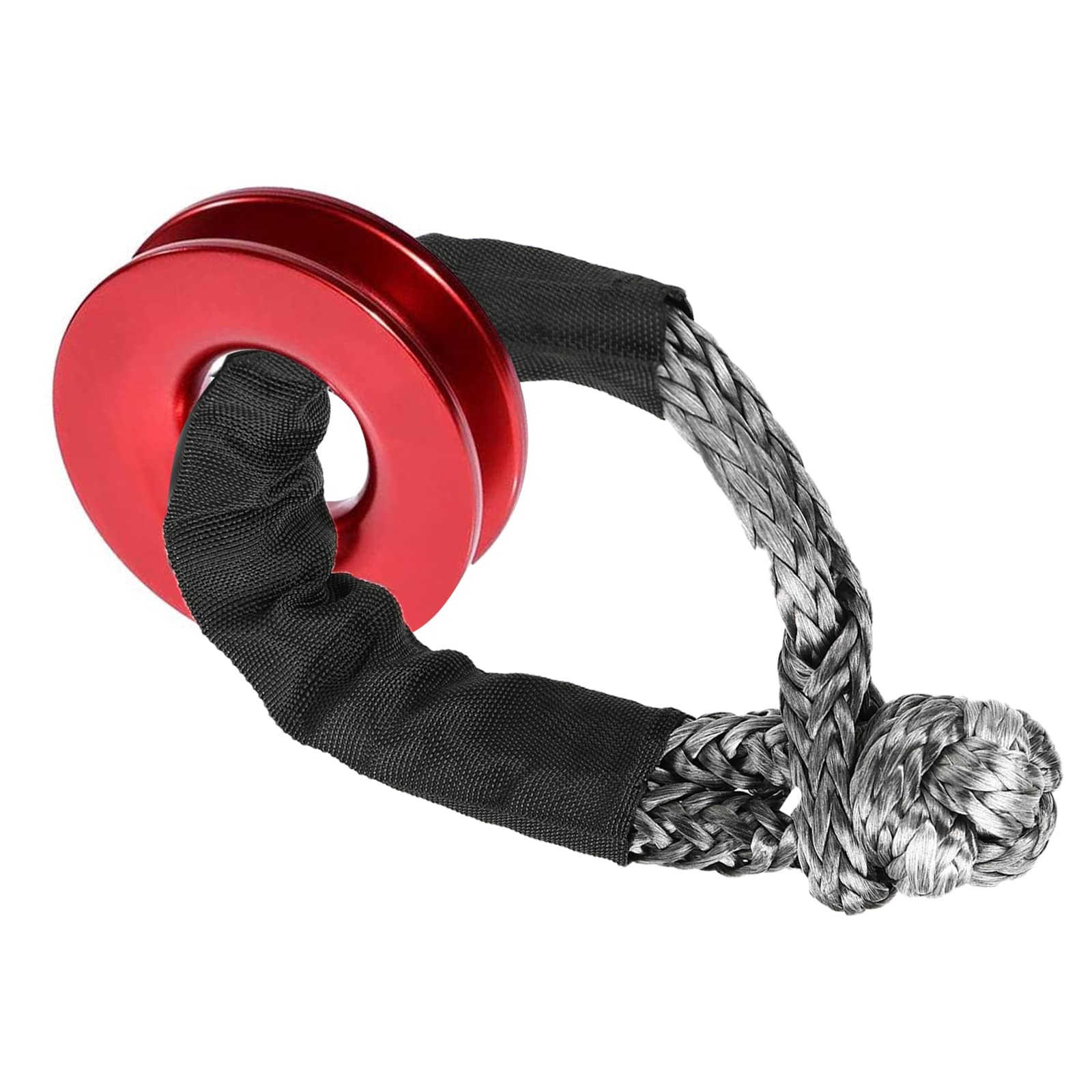 Anello Di Recupero Antistrappo In Alluminio Nero 41.000 Lb – Compatibile Con Verricello E Corde Per Fuoristrada, ATV, SUV