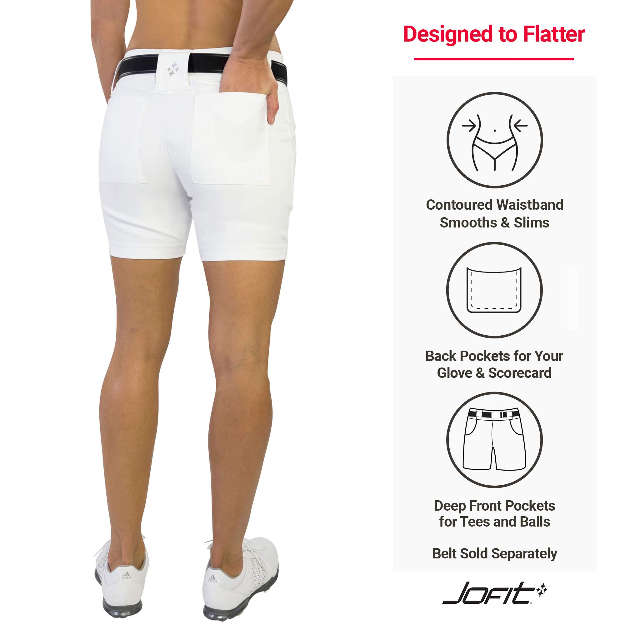 Jofit Apparel Golf Shorts Women’s Athletic Clothing, Everyday Shorts for Casual or Sportswear