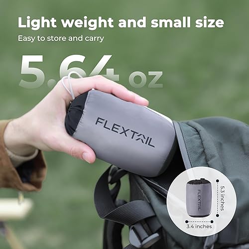 Miniatura 2 de FLEXTAILGEAR Almohada inflable para camping, almohadas de viaje ultraligeras con funda lavable, vejiga de TPU para camping, senderismo, avión, viaje