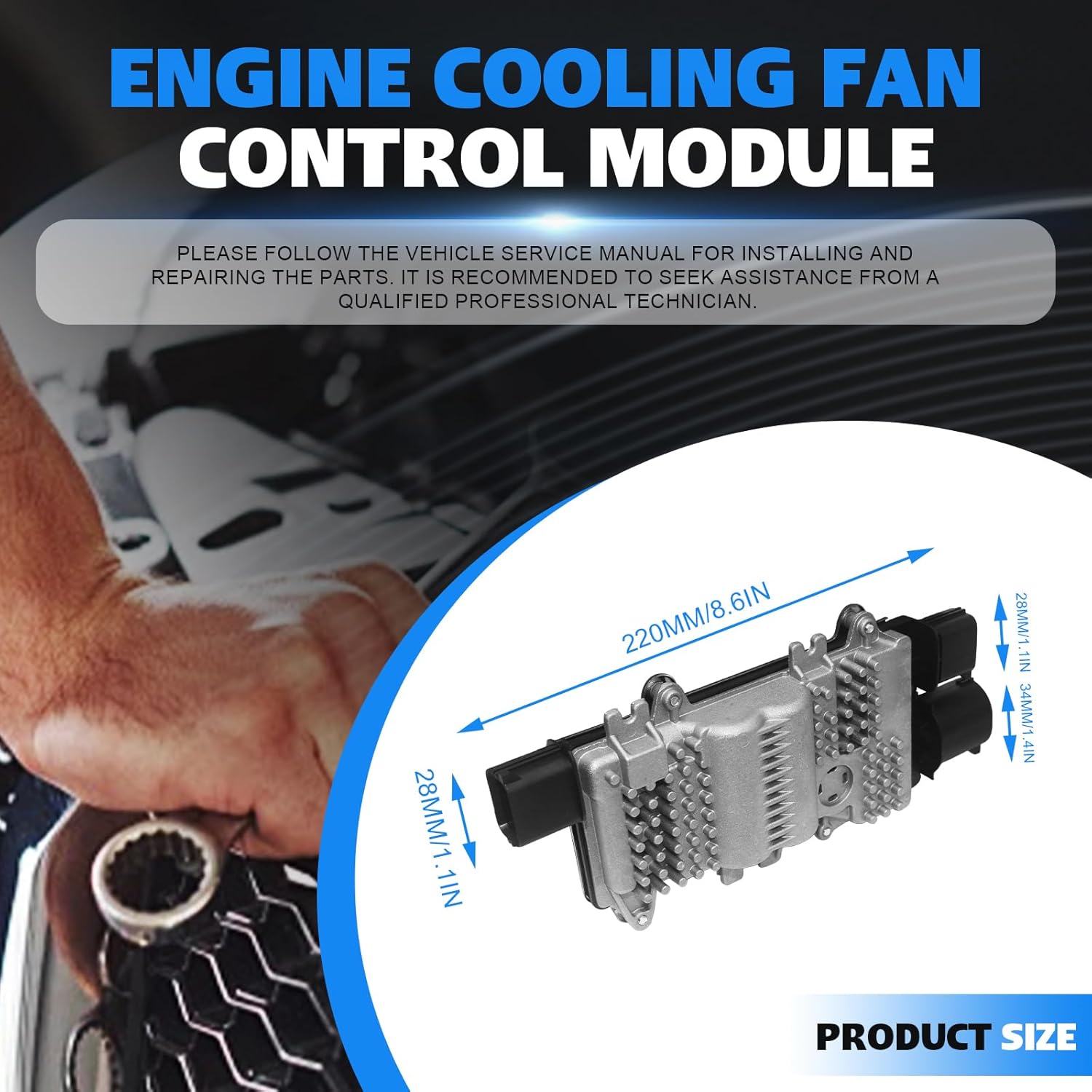 1137328586 Engine Cooling Fan Control Module for Ford Police Interceptor Sedan Taurus 2010-2019 Flex 2010-2012 Explorer 2011-2015 Lincoln MKS 2010-2016 Chevy Captiva C100 C140 2006-2021