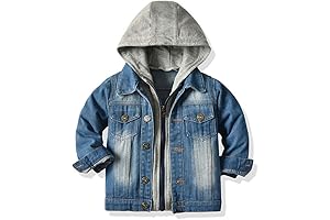 Toddler Boys Jean Jacket with Hood: A Classic Denim Delight