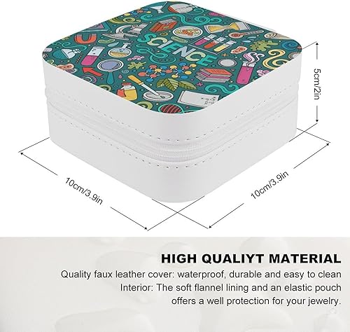 Miniatura 2 de Physics Biochemistry Science Travel Jewelry Box Portable Jewellery Organizer Case Storage for Rings Earrings Necklaces Gifts