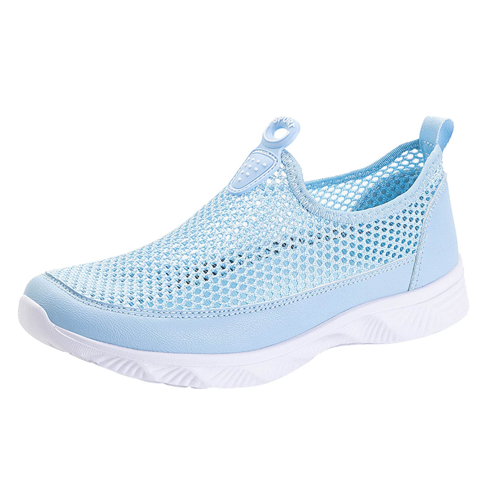 GenericWomens Trainers Cushion Walk Shoes for Women Women Sneakers Fashion  Summer New Pattern Simple Solid Color Hollow Mesh Breathable Flat Bottom