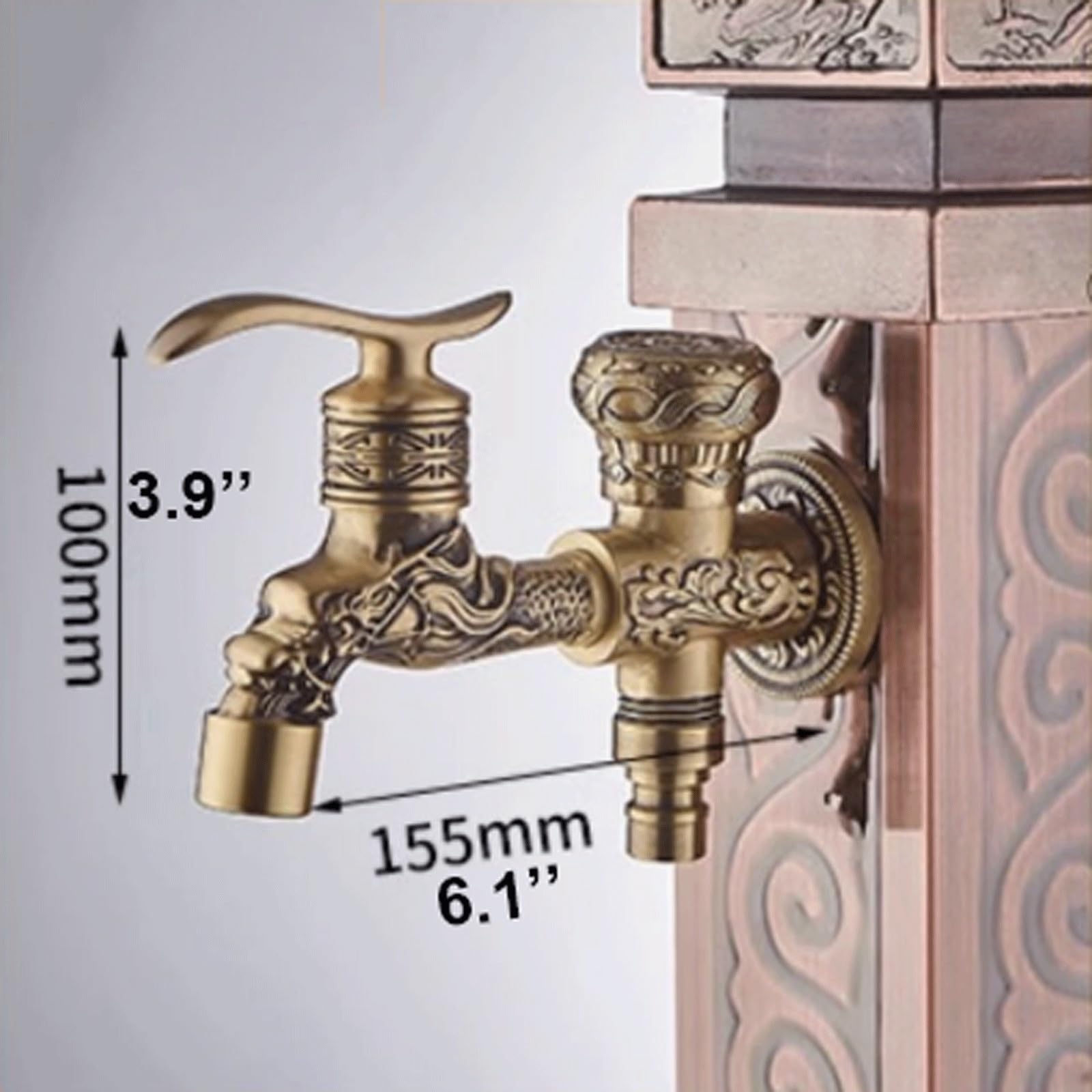 Kran 304 stal nierdzewna kwadratowa pionowa ogrodowa kolumna wody z podwójnym wylotem kran wolnostojący zewnętrzny dozownik wody przeciw zamarzaniu kolumna hydrantu podwórkowego
