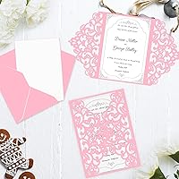 Vista 6 de 24 hojas de cartulina rosa de 8.5 x 11 pulgadas, papel de impresora Goefun de 80 libras para artes y manualidades, día de San Valentín, impresión