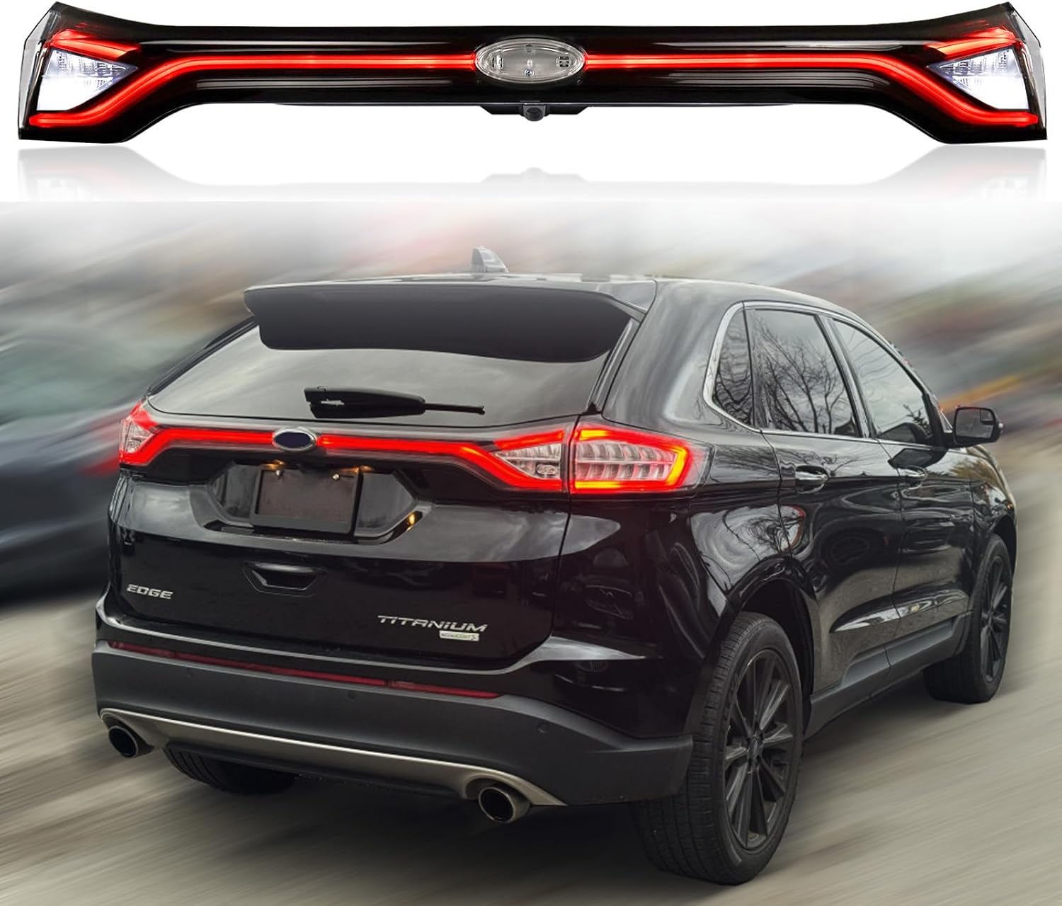 Astra Depot Liftgate Center Tail Light LED Running License Reverse Rear Lamp Trunk Inner Compatible for 2015 2016 2017 2018 Ford Edge Titanium Sport | FO2880101, HT4Z13A565G, FT4Z13A565A, HT4Z13A565D