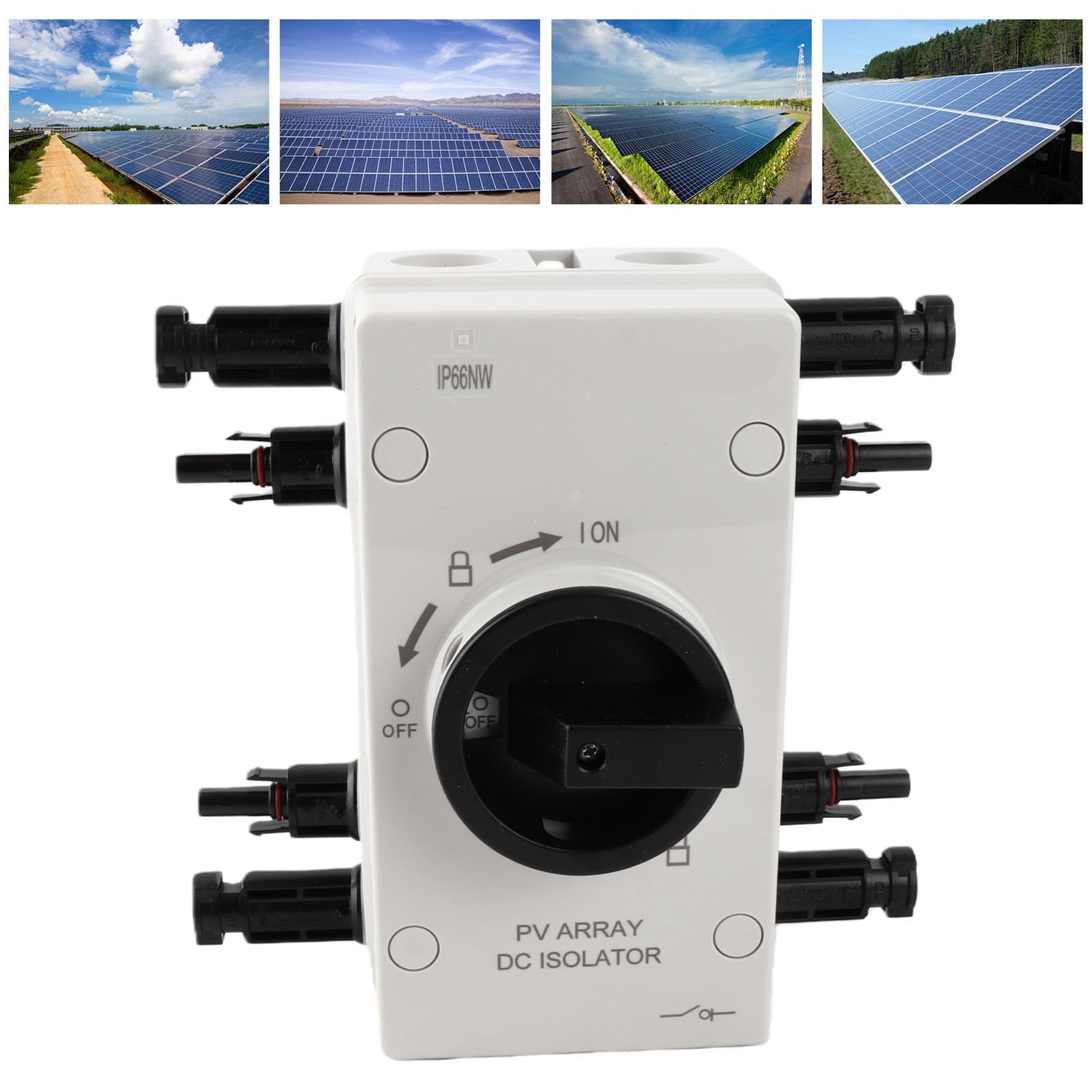 CCYLEZ Solar Trennschalter IP66 Wasserdicht 32A, DC Lasttrennschalter, für