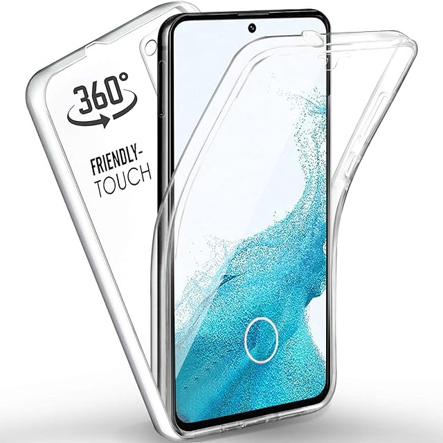 DN-Alive Galaxy S22 Case, [Front And Back Case] [360 Case] [Screen Protector] [Transparent] [Clear] TPU Bumper 360° Full Body TPU Silicone Gel For Samsung Galaxy S22 5G Phone Case (6.1" Inch)