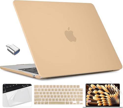 Miniatura 14 de TWOLSKOO Compatible con funda para MacBook Air M4 de 15 pulgadas versión 2025-2023 M4 A3241 M3 A3114 M2 A2941, carcasa rígida de plástico