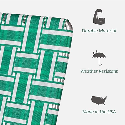 Miniatura 5 de Lawn Chair USA - Sillas de exterior para acampar. Fabricadas con marcos de aluminio ligeros y correas resistentes a los rayos UV. Se pliega para un