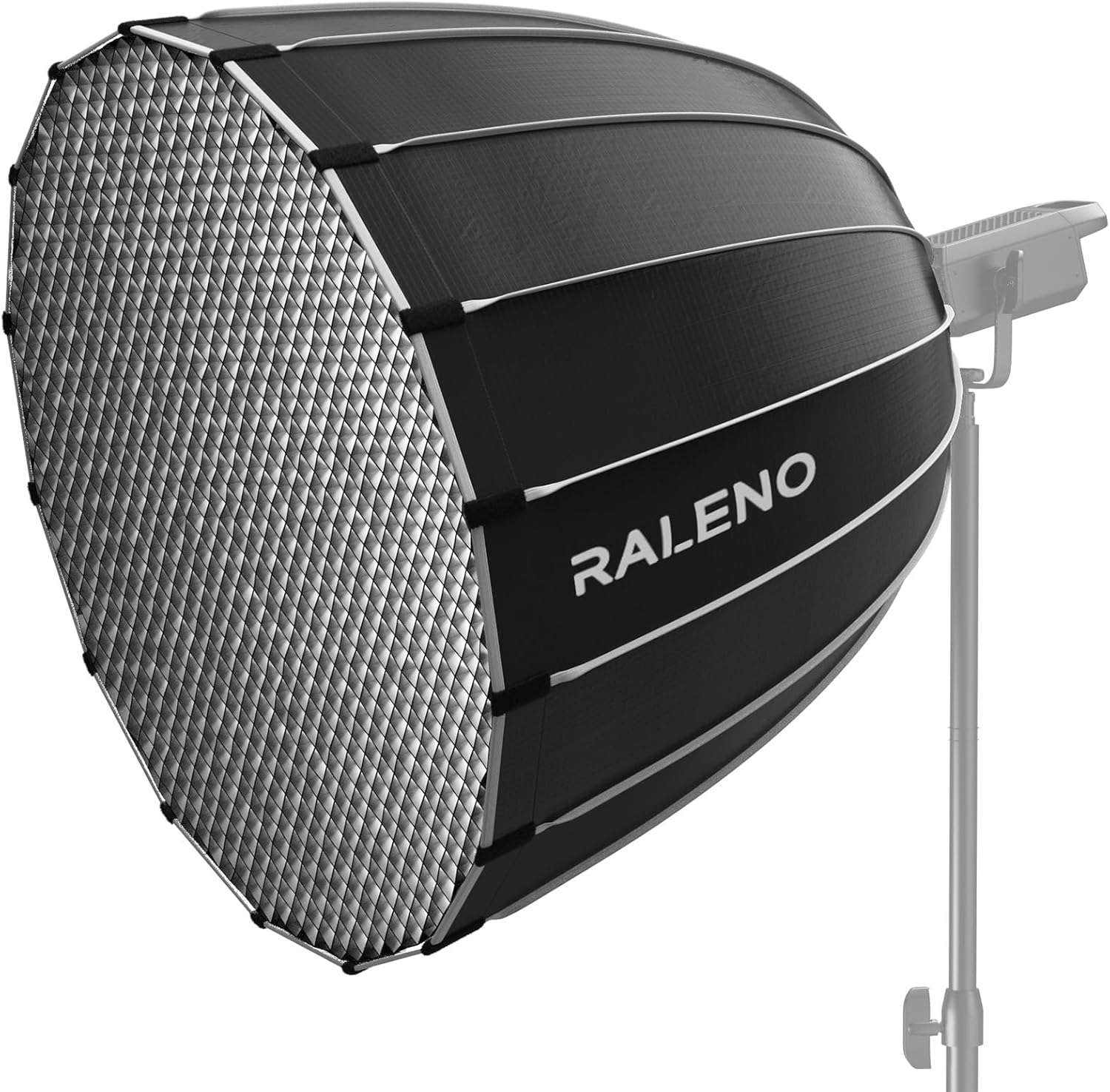 RALENO 35.4"/90cm Bowens Mount Parabolic Softbox, Professional Studio Lighting with Honeycomb Grid & Carrying Bag, Quick Setup for COB Lights, Compatible with Godox Amaran 100x/Aputure 600D/NS90P