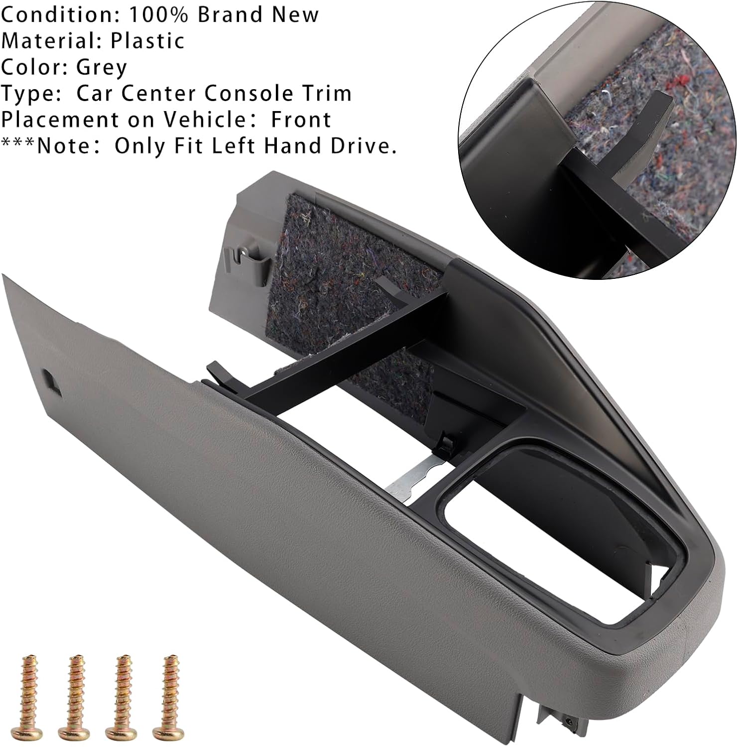 Car Center Console Trim 1J1863201D For VW Golf Jetta 1999-2005 LHD Grey 1J1863201D