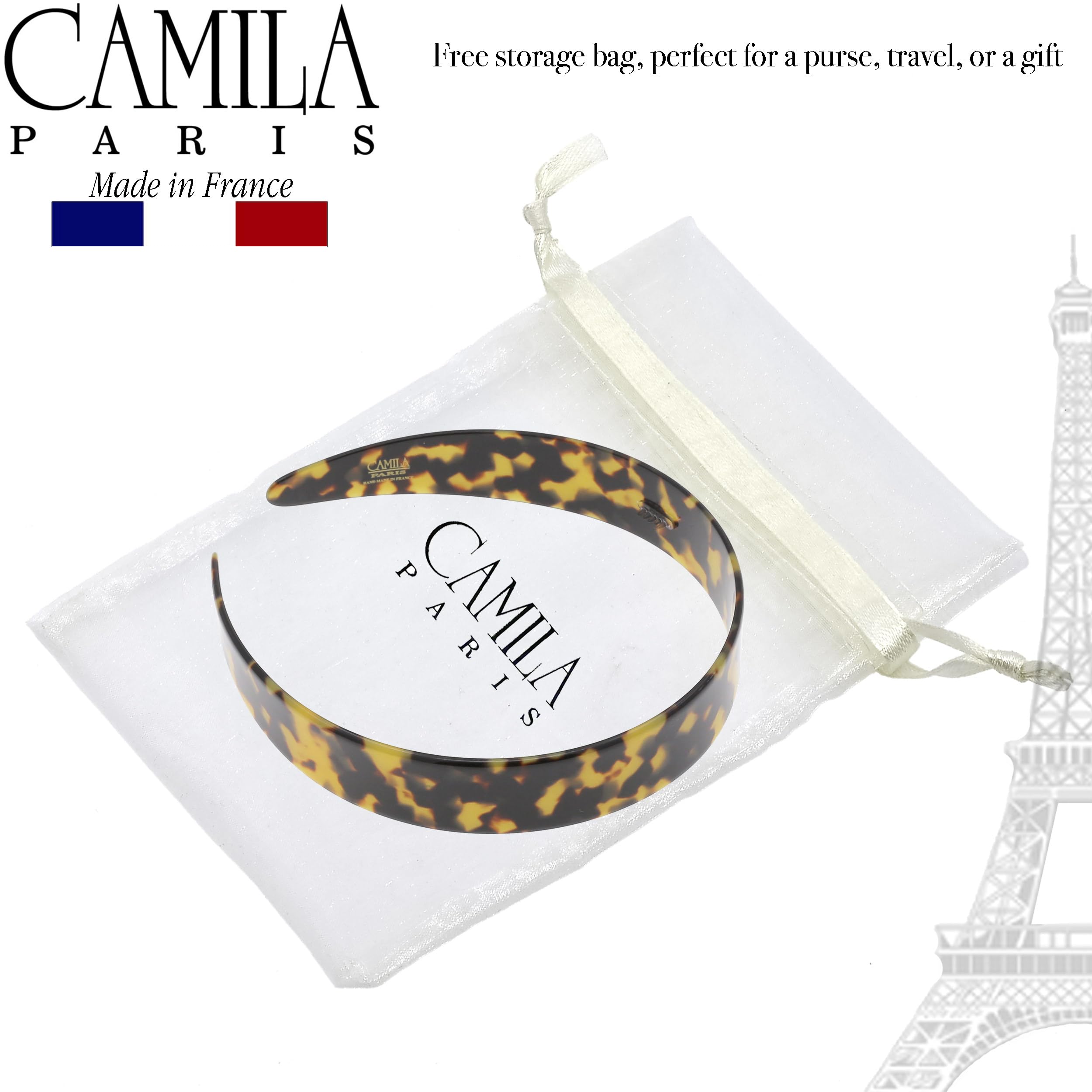 Camila Paris CP3879 - Fascia per capelli da donna, realizzata a mano, Tokyo, con presa forte, molto flessibile, antiscivolo e resistente, realizzata in Francia