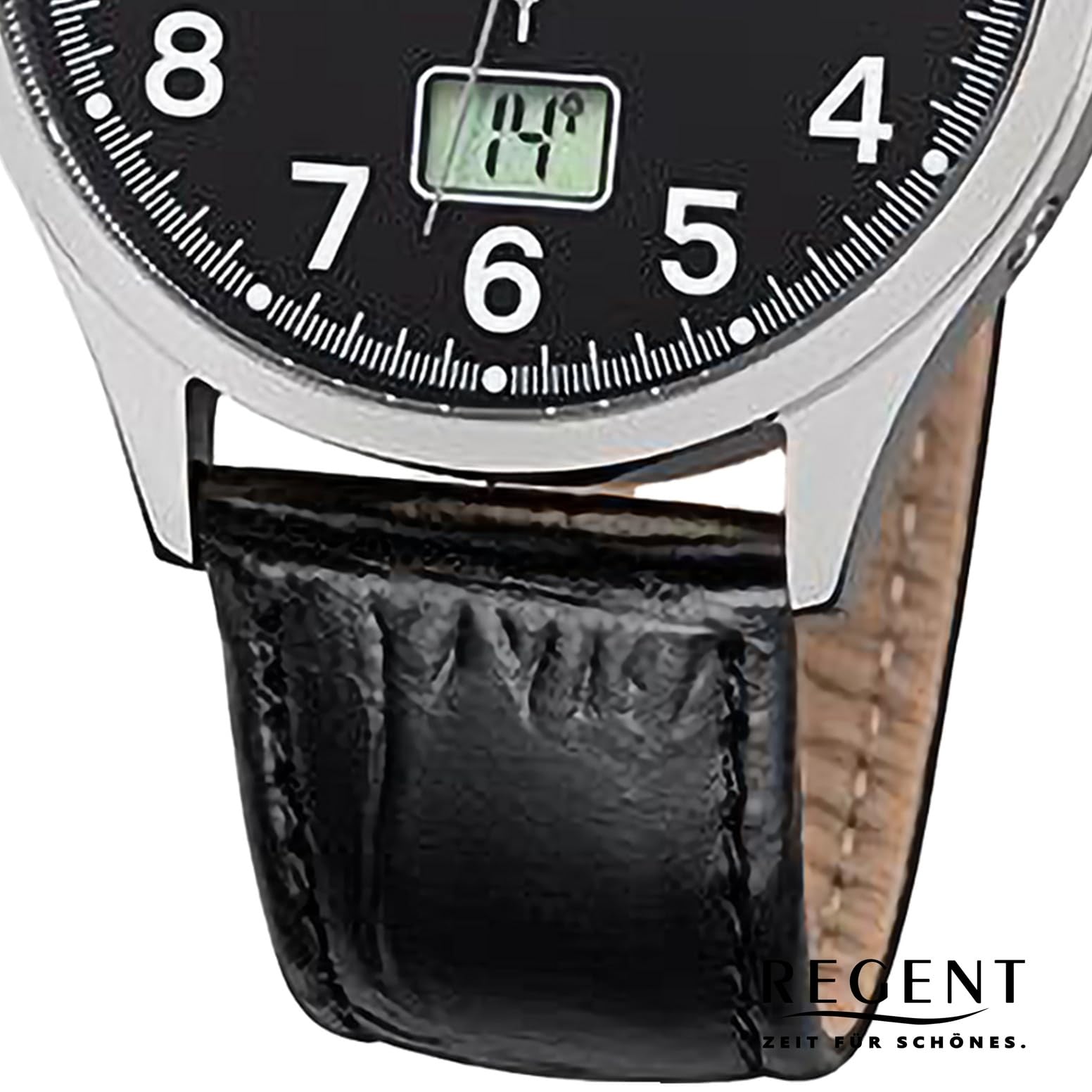 REGENT Herren-Uhren Analog Funk One Size Schwarz 32018686