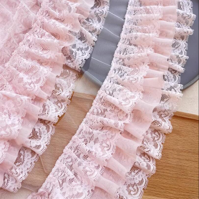 Amazon | 2ヤードx11cm幅プレミアム3層ロリータフリルシフォンレース