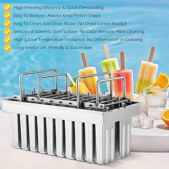 アイスキャンディー型 ステンレス 40本用 Amazon｜40個のステンレス鋼のアイスキャンデー型、多機能アイス