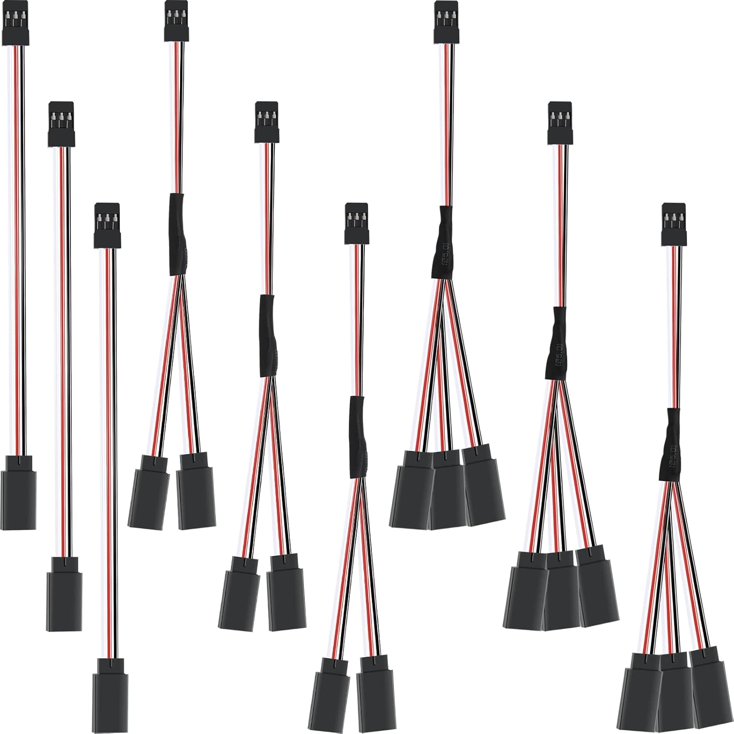 9 Pieces JST Y Connector 3 Pin JST Plug Splitters Servo