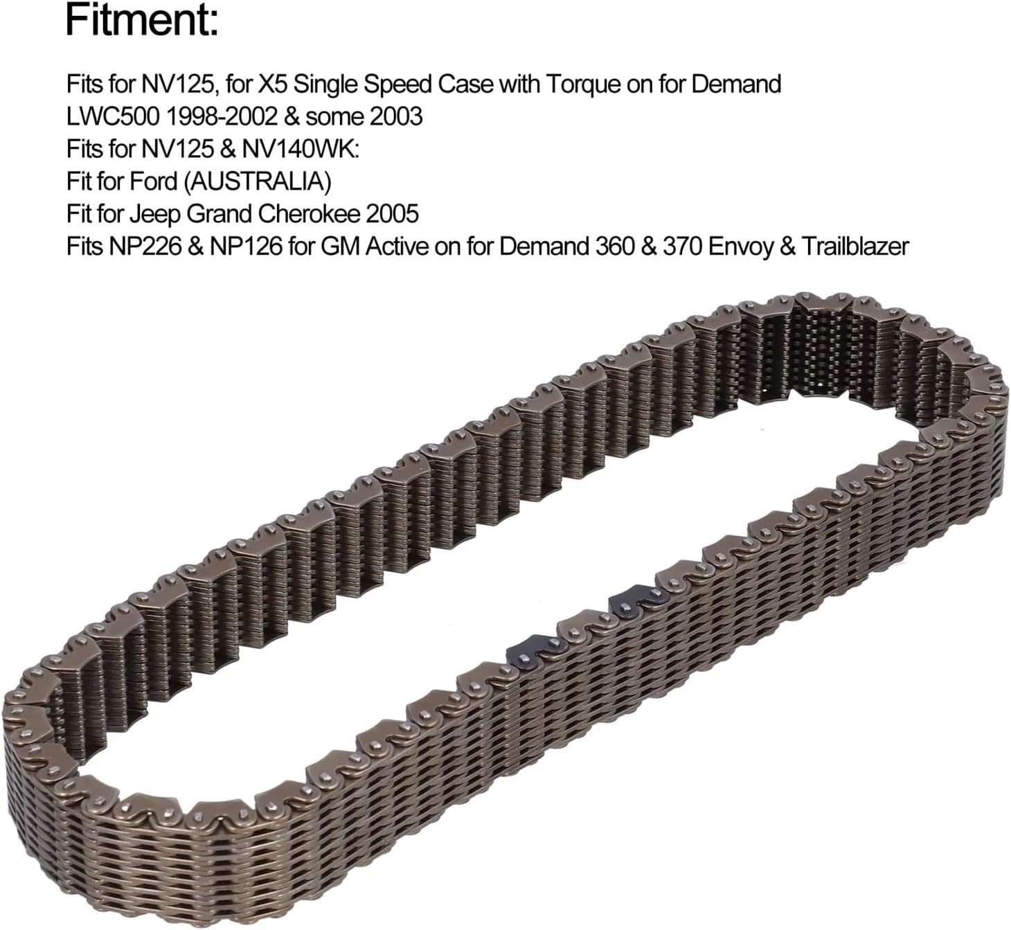 1PC 43 Links HV-087 Stainless Steel Transfer Case Chain Replacement Compatible With BMW X5 Auto Transmission Part