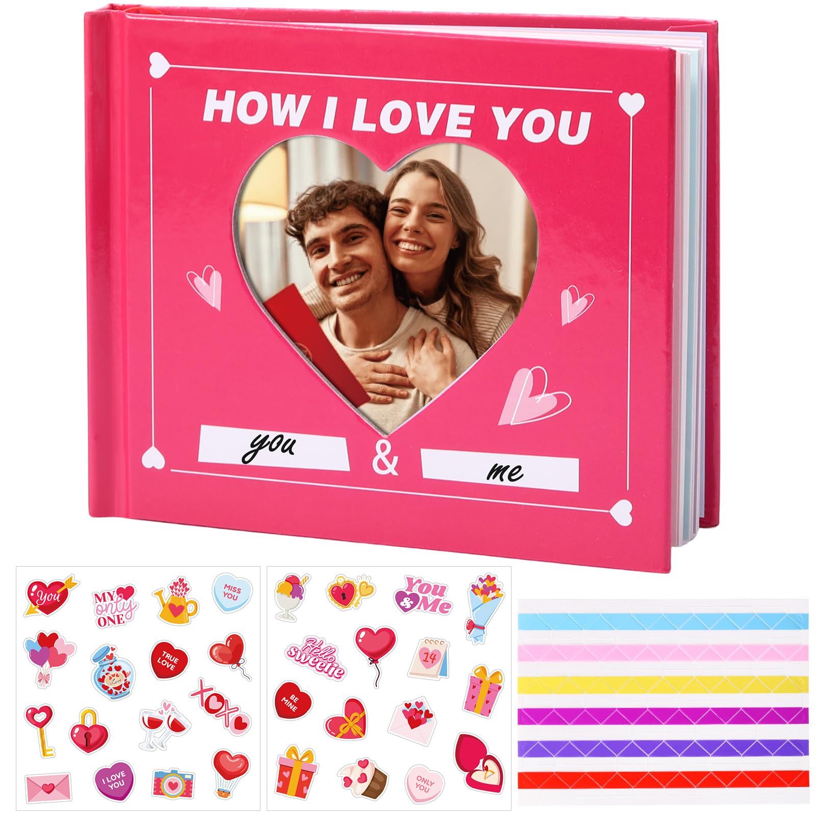 Livre de Saint-Valentin « How i Love You » rose : le carnet de vos plus belles émotions
