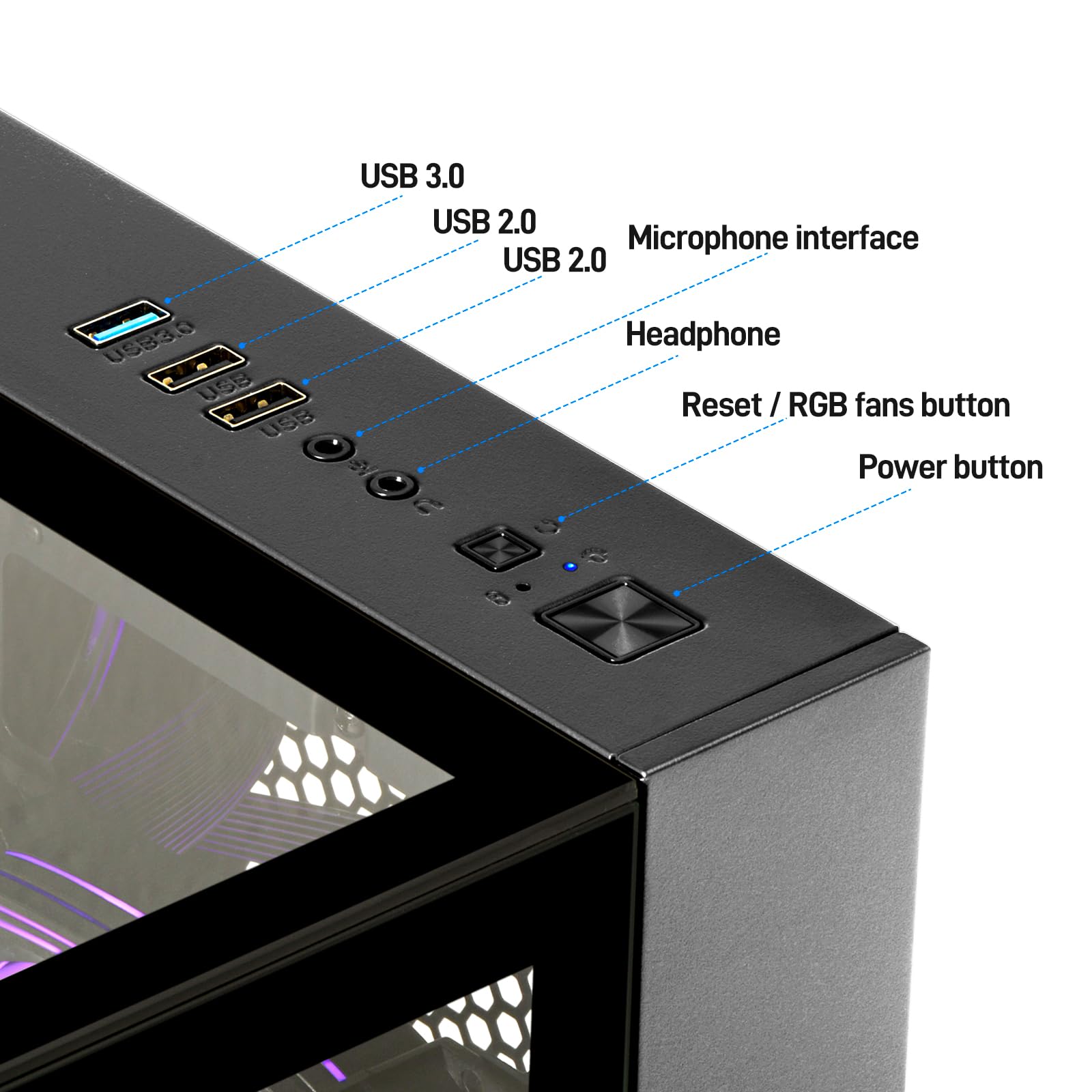 Prebuilt Gaming PC Desktop Ryzen 7 5700X, GeForce RTX 4060, 16G DDR4 RAM, 1TB NVME 3.0 SSD, Tower Computer for Work, Streaming & Every Day Home Use (Black) - 4