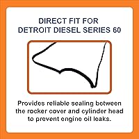 Vista 3 de BTS-23539103 - Junta de cubierta basculante, compatible con motor Detroit Diesel Series 60, repuesto para OEM 23539103 23522269, Juego de Junta Tapa