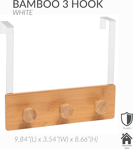 Miniatura 2 de Simplify 3 ganchos para colocar sobre la puerta  armario  dormitorio  baño  lavadero  almacenamiento  percha para toallas y batas  Organizador de