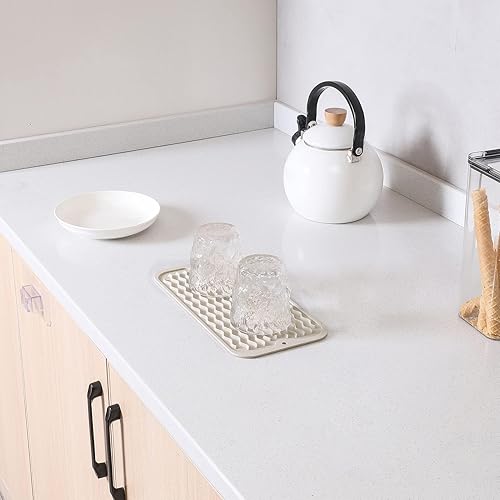 Miniatura 483 de Tapete de silicona para secado de platos para múltiples usos, fácil de limpiar, ecológico, resistente al calor, tapete de silicona para encimera