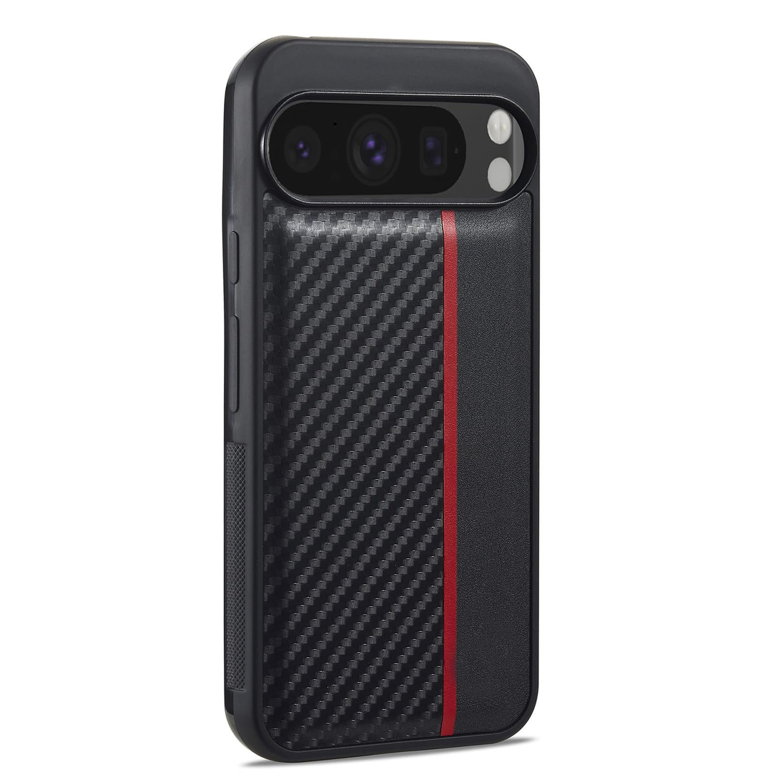 Handyhülle Leder Für Google Pixel 11 Pro XL/ 11 Pro/ 11, Kohlefaser Texture