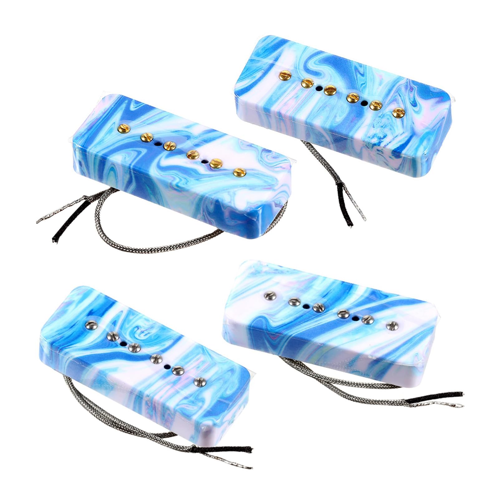 Paquete de piezas de guitarra eléctrica, pastilla mejorada para modelos, guitarras eléctricas, cuello de alta potencia, reemplazos de pastilla para mujer, S de manga corta, con botones, cuello en V