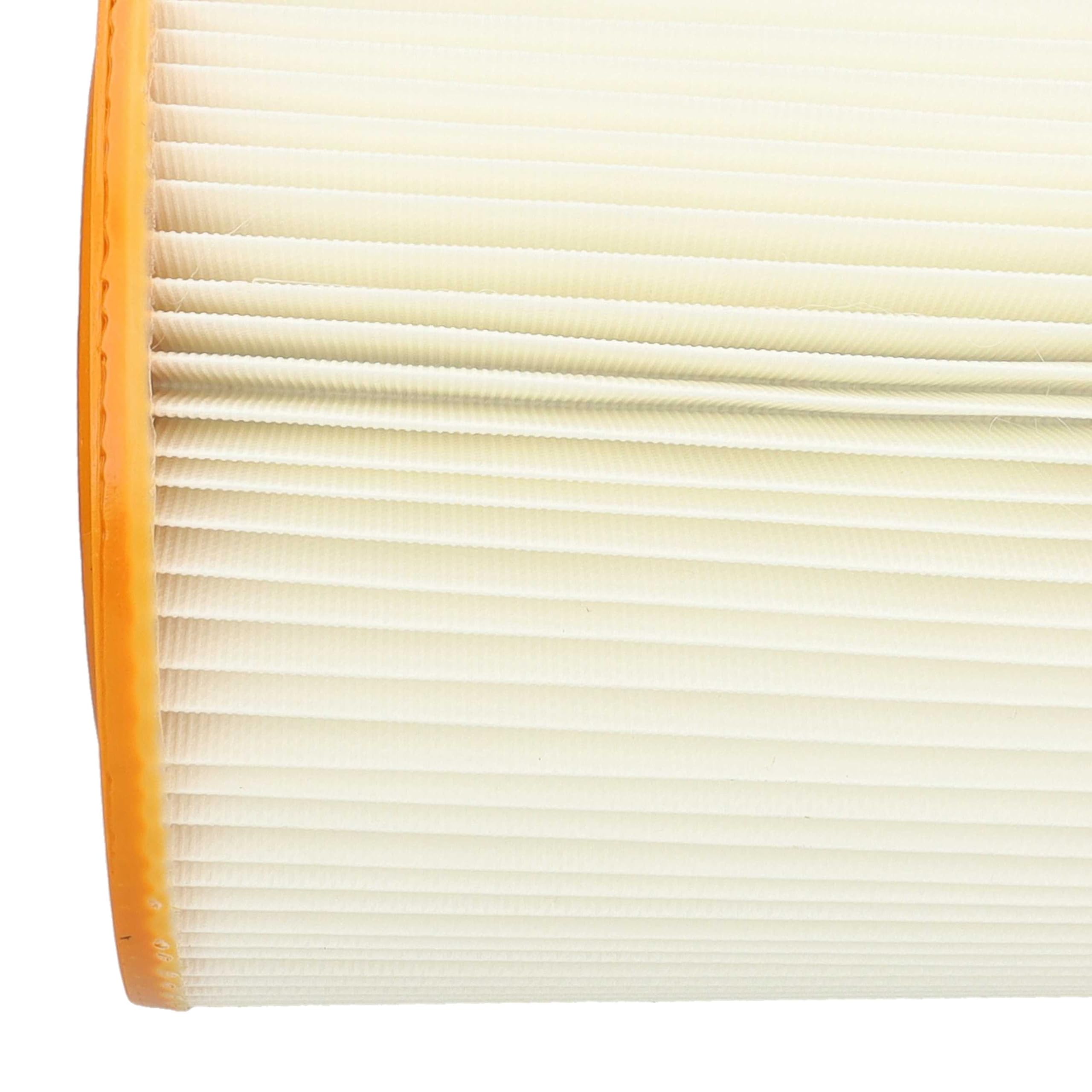 vhbw 2x Faltenfilter kompatibel mit Allaway A40, A50, A Serie (nach BJ 1991), A30, AW1700, A60 Staubsauger - Patronenfilter Orange Weiß