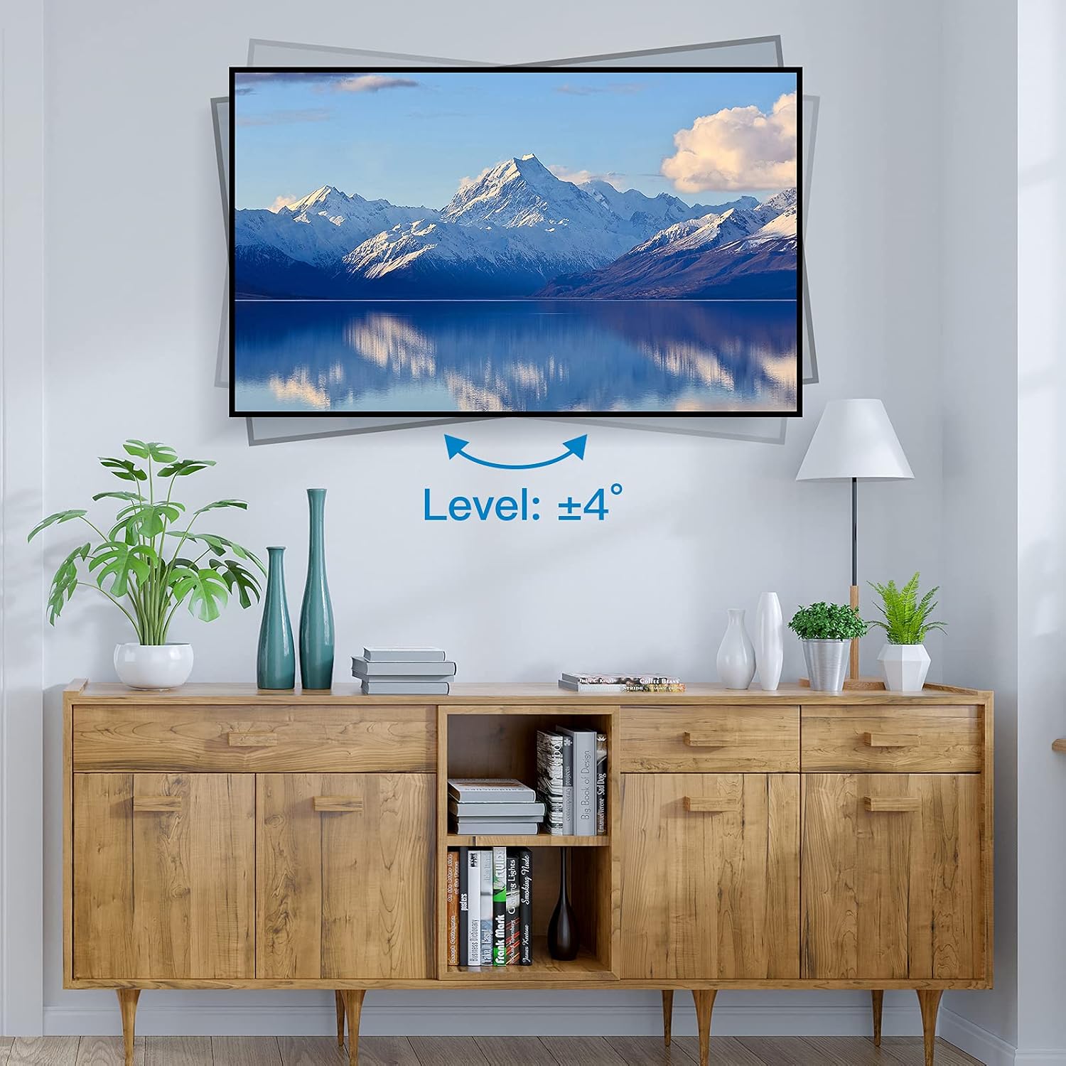 PERLESMITH Full Motion TV Wall Mount for 17-55 Inch TVs Swivel Tilting Articulating TV Bracket Sliding Rotate Extend Max VESA 400x400 Horizontal Shift Wall Mount for TV Centering Hold up to 88 lbs, PSMFK13