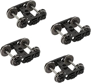 4pcs HO Scale 1:87 Model Trains Bogies with 33