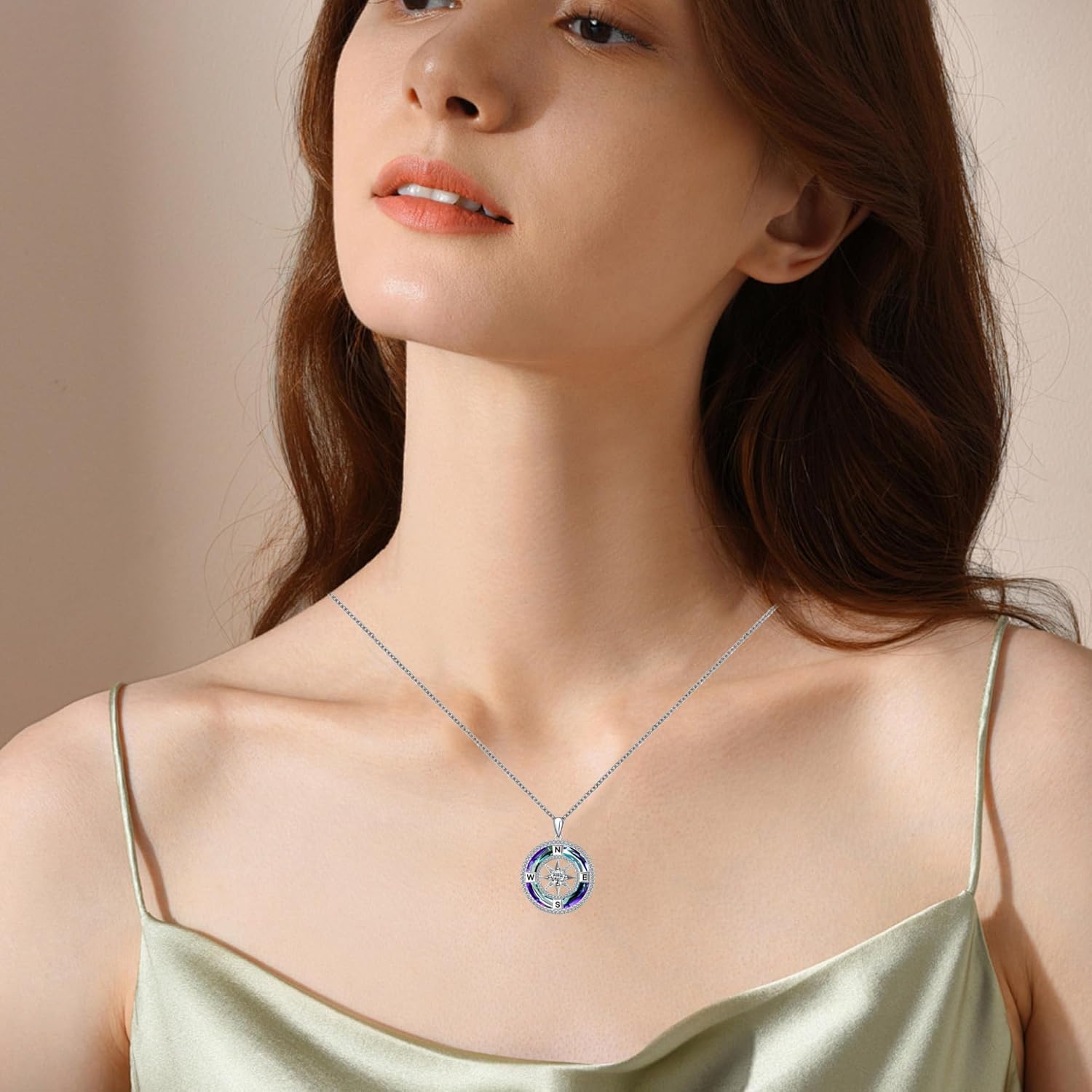 Compass Necklace For Women Sterling Silver Compass Jewelry Anniversary Birthday Gifts For Wife Id Be Lost Without You Necklace Graduation Gifts For Women - Image 4