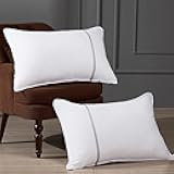 Bed Pillows Queen Size Set of 2, Firm Hotel Pillows for Sleeping, Cooling Pillows for Side & Back Sleepers, Down Alternative Filling, 20 x 28 Inches