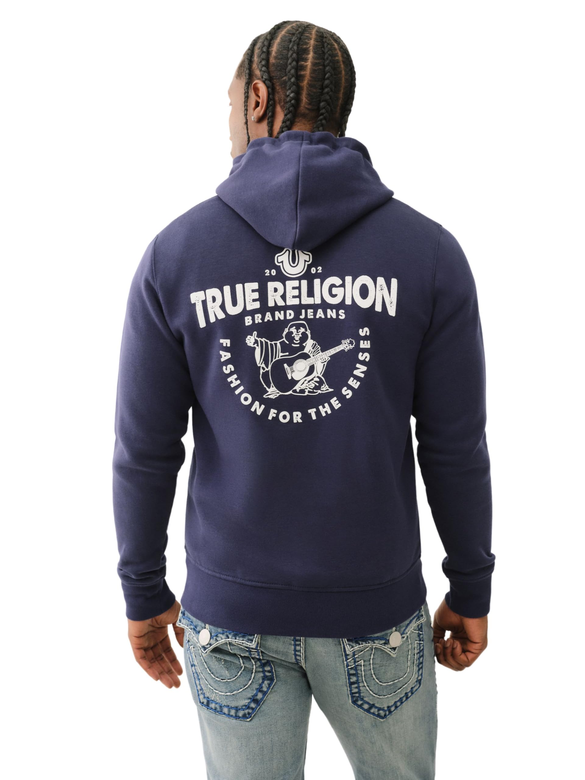 True Religion Bluza z kapturem Mężczyźni Bluza Z Kapturem Z Zamkiem Błyskawicznym